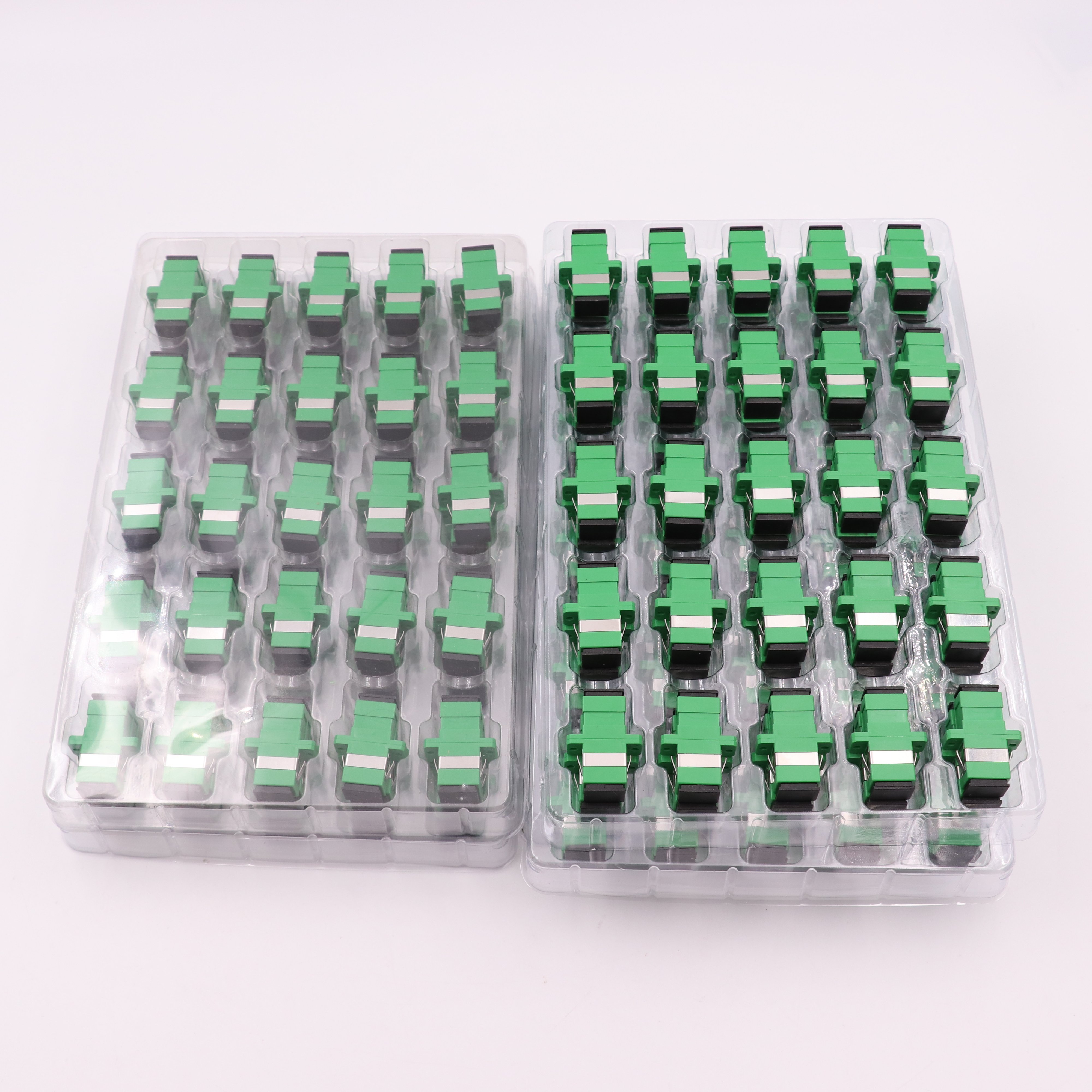SC/APC Fiber Optic Adapter Green Color Simplex Single Mode Optical Connector
